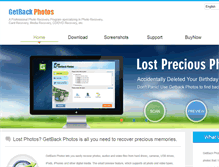 Tablet Screenshot of getbackphotos.com